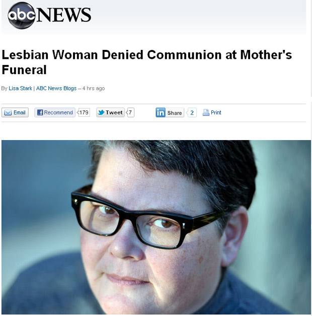 barbara A americana Barbara Johson, que teve a comunhão negada por padre durante funeral da mãe (Foto: Reprodução)